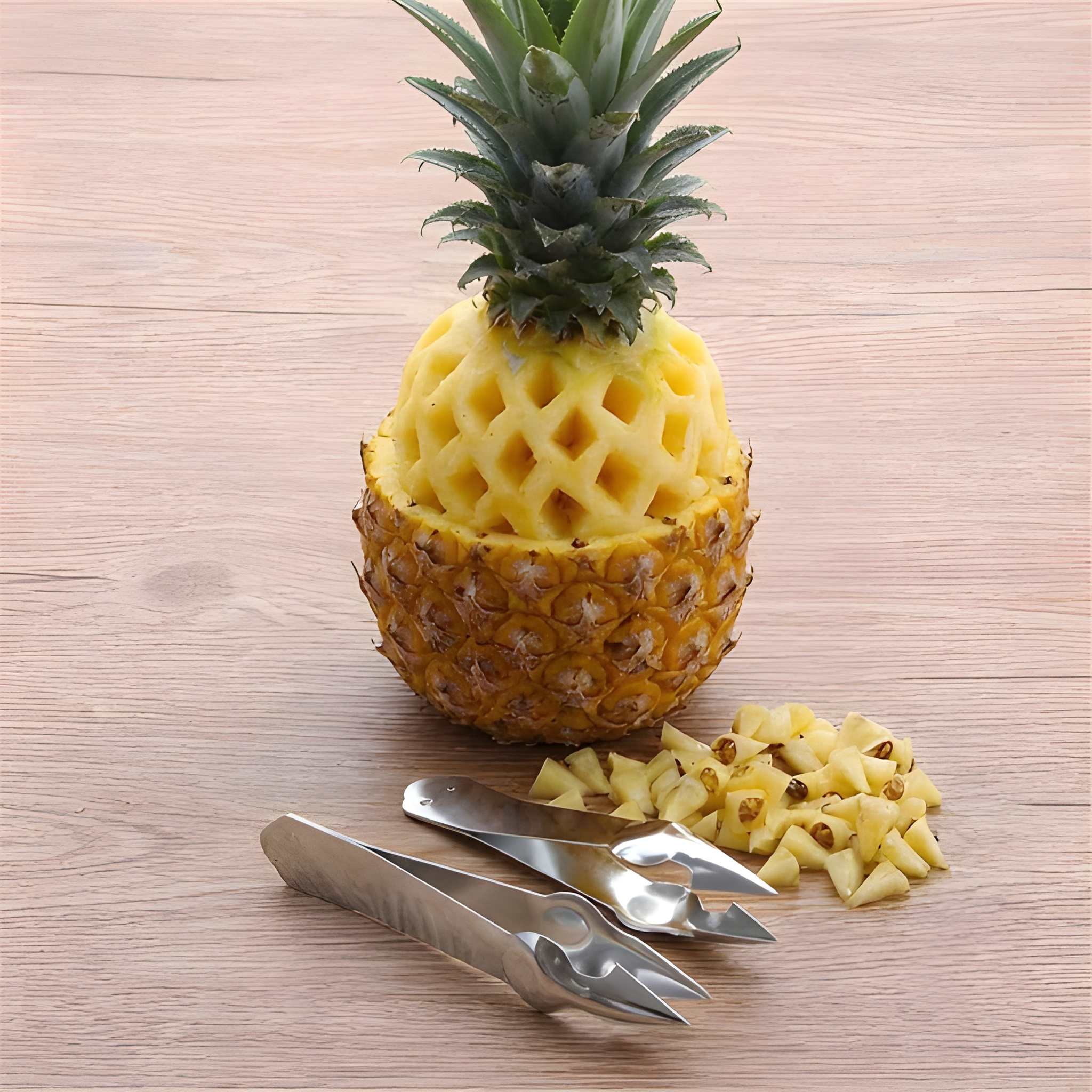 Heavy Duty Stainless Steel Pineapple Eye Remover Tool | Pineapple Eye Peeler & Seed Remover | Manual Fruit Corer, Cutter & Slicer Kitchen Tool (Original)