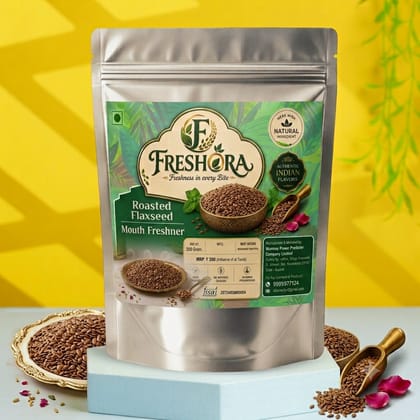 Freshora Mouth Freshner - Roasted Flaxseed - Alsi (300 gram Pouch) Freshora Mouth Freshner - Roasted Flaxseed - Alsi (300 gram Pouch)