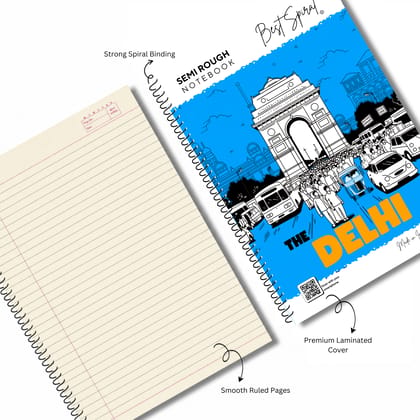 Best Spiral A4 Rough Spiral Notebook 200 Pages Ruled - Pack of 1