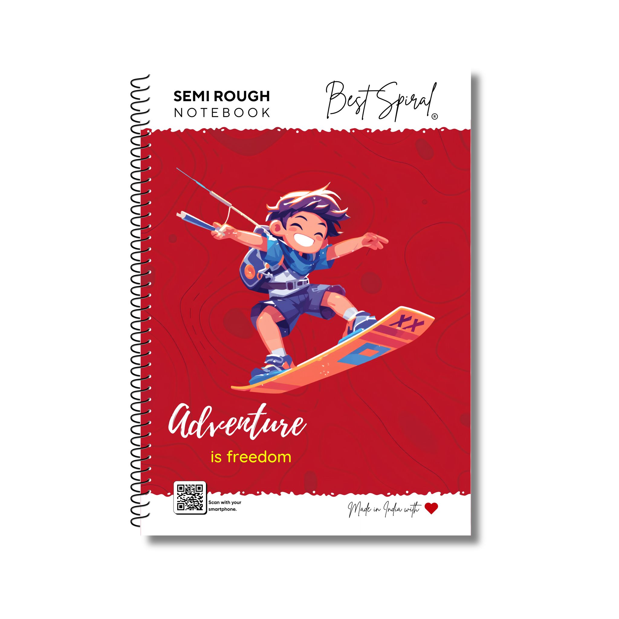 Best Spiral A4 Rough Spiral Notebook 300 Pages Ruled - Pack of 1