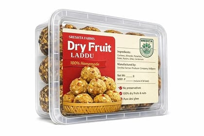 Sreshta Farms Dry Fruit Laddu 250g | Premium Dry Fruits & Nuts Laddu | Traditional Indian Sweet