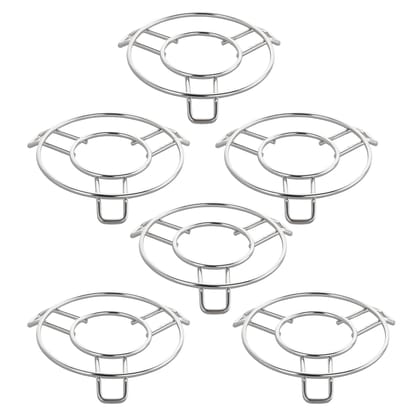 KITDOR 16.5 cm Stainless Steel Wire Trivet Stands - Pack of 6