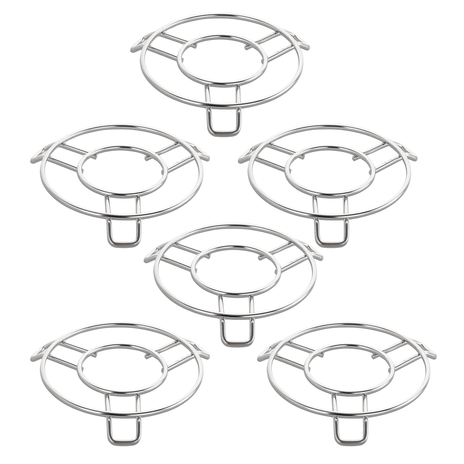 KITDOR 16.5 cm Stainless Steel Wire Trivet Stands - Pack of 6