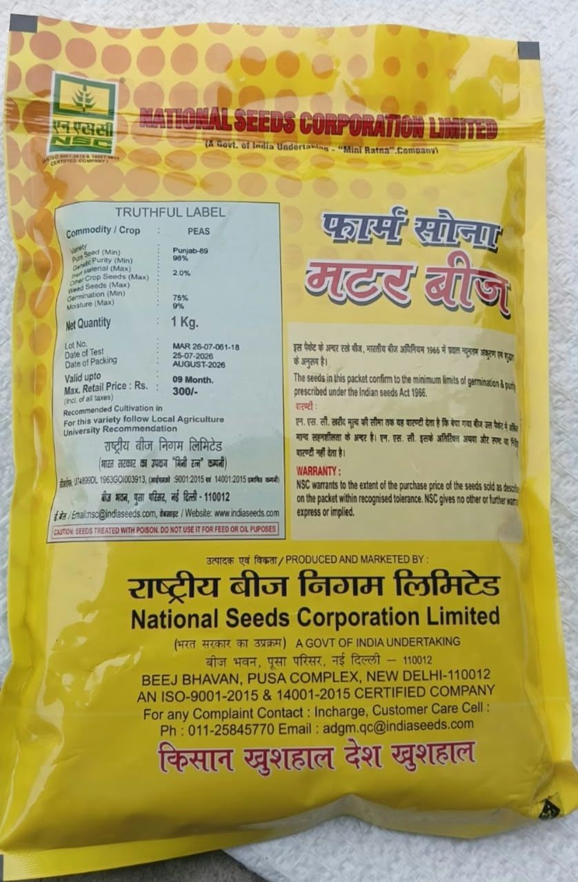 Pea/ punjab-89 TL 1 KG SEEDS 