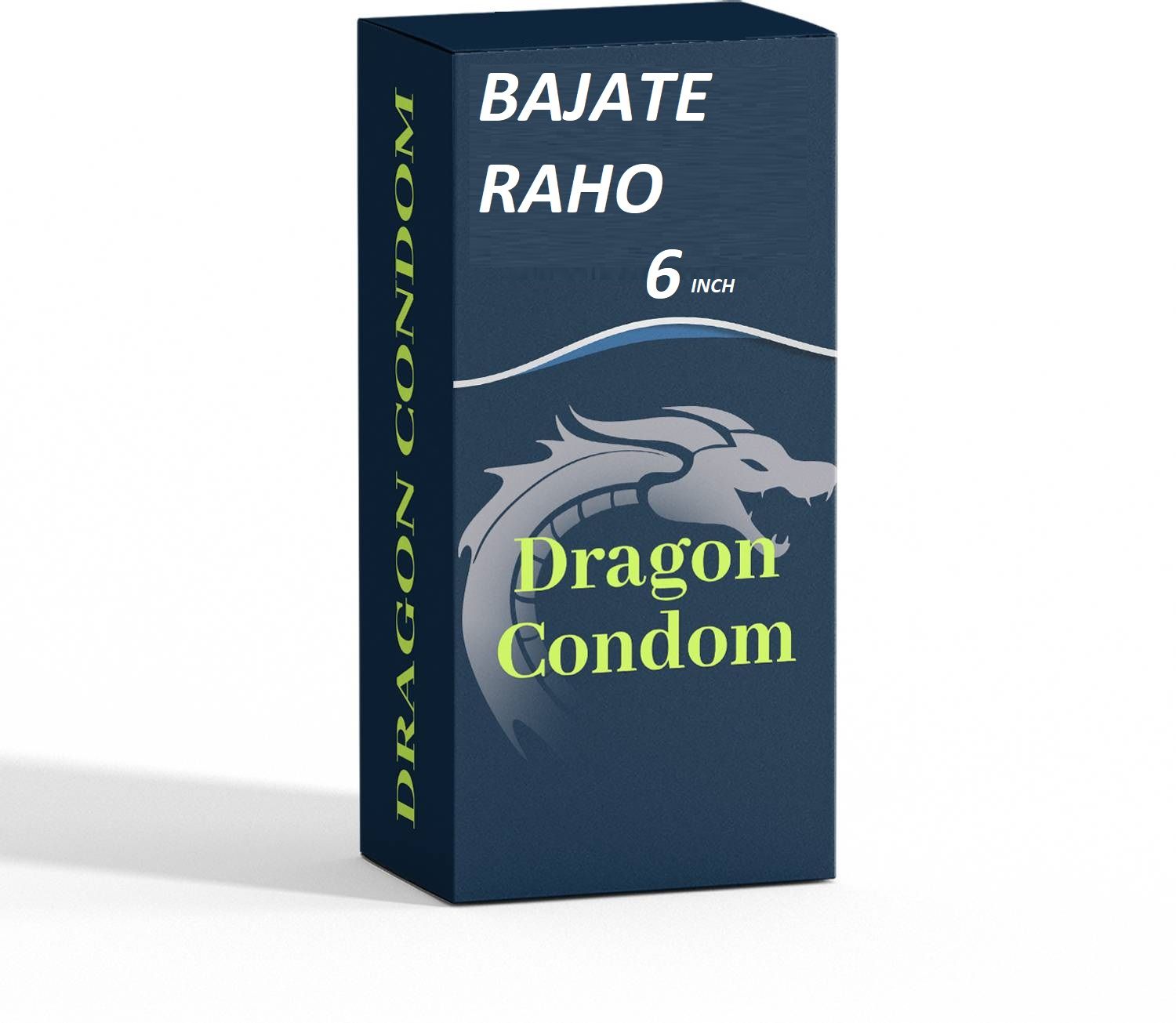 BAJATE RAHO 6 INCH Dragon Condam For Men 6 inch for regular use Ultra Soft Long Lasted 