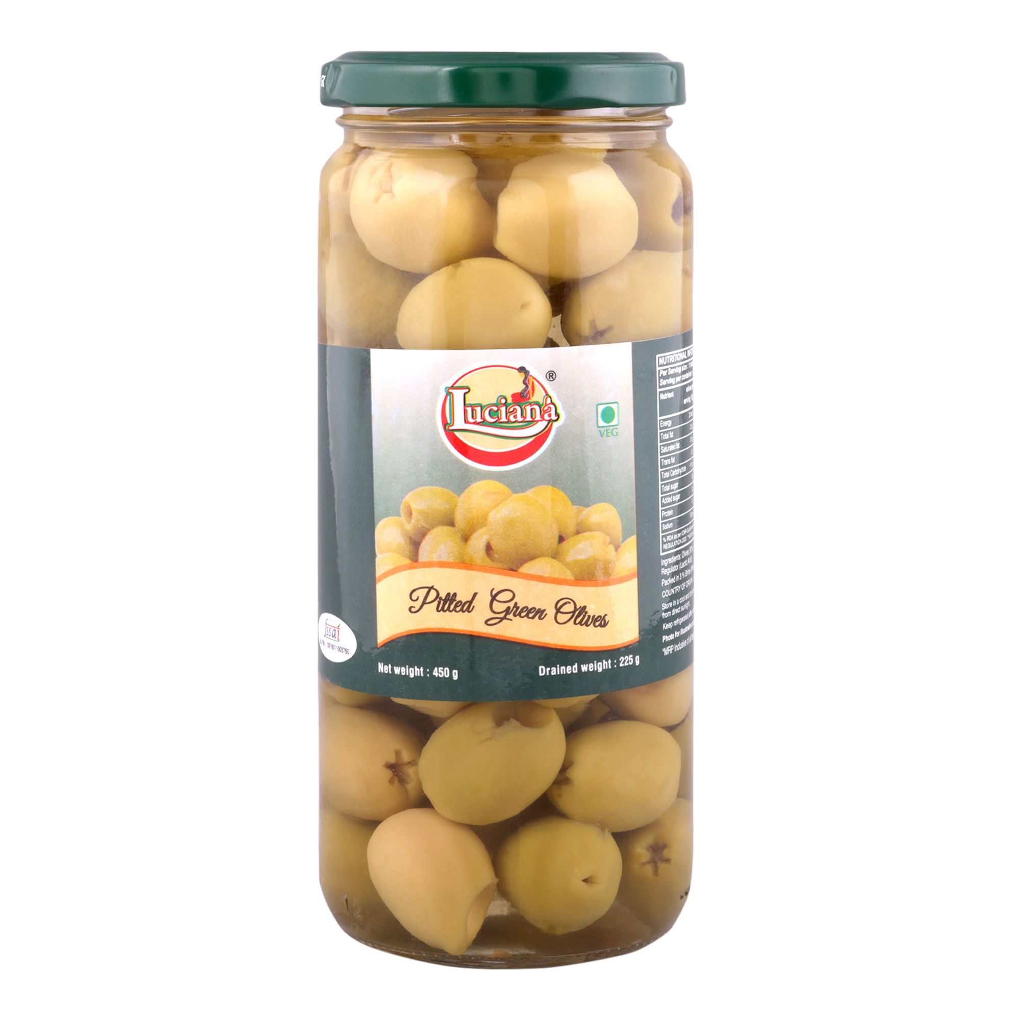Green Pitted Olives – Premium Quality | Seedless Olives for Pizza, Pasta, Salads & Appetisers