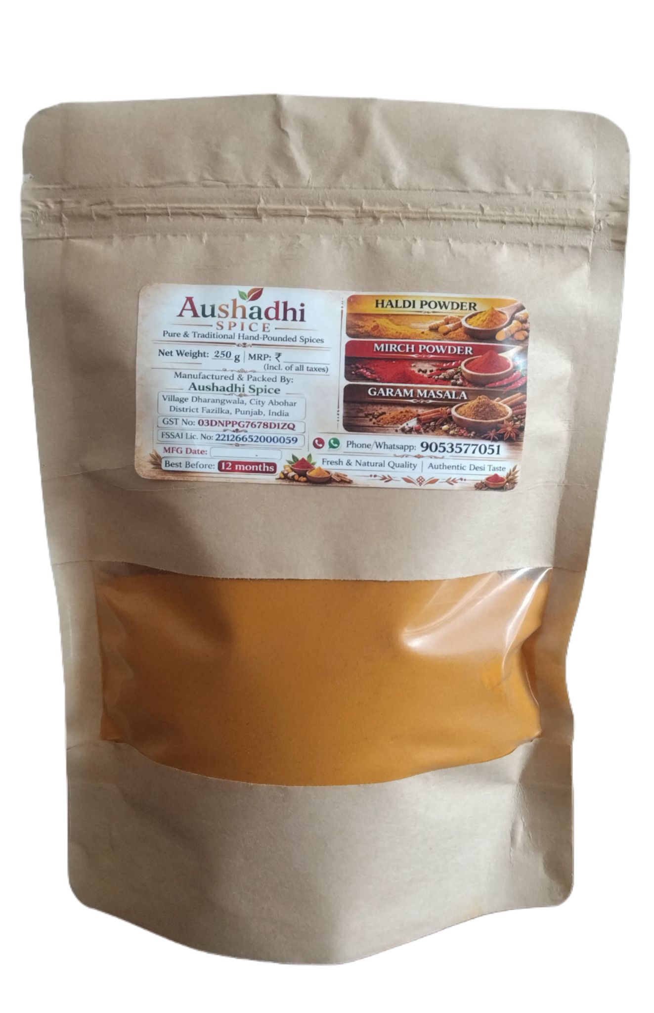 Haldi Powder Aushadhi Spice 