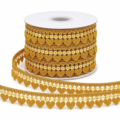 Gota Patti Flower Lace/Sarees Laces Border/Golden Laces/ Silver Lace/ Sequnce Lace-1.25 inch width 9Mtr