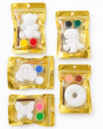5 Pcs DIY Painting Kit for Kids | Birthday Return Gift Art & Craft Activity Set with Paints & Brush