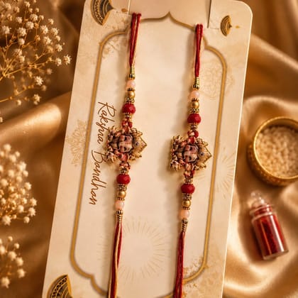 Ganpati Charm Rakhi (Pack of 2)