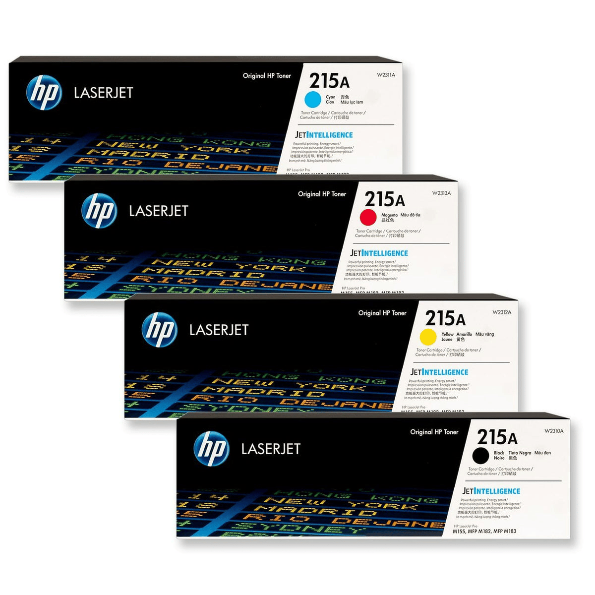 HP 215A CMYK Toner Cartridge Set | Compatible with HP Color LaserJet Pro M155, M182 & M183 Series Printers