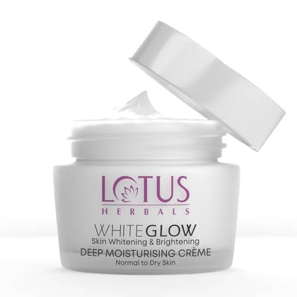 Lotus Herbals WhiteGlow Deep Moisturising Face Cream SPF 20 PA +++ For Glowing Skin, All Skin Types (60g)