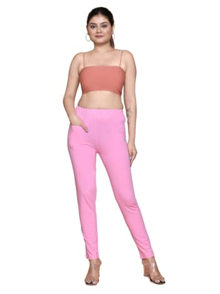 135AFR 4Cats Plus Size Royal Kurti Pants - D Pink