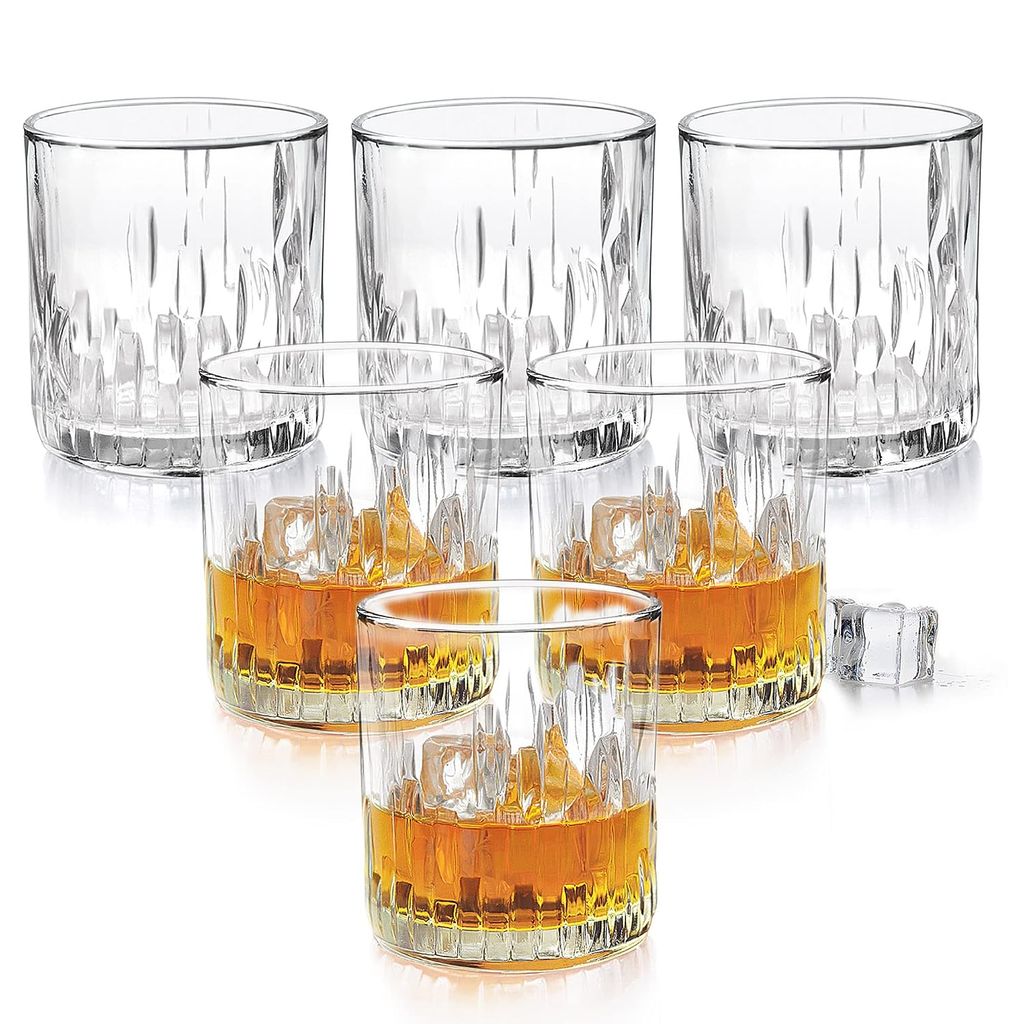 Treo by Milton Steps 330 Whiskey Glass Tumbler, Set of 6, 330 ml Each, Transparent