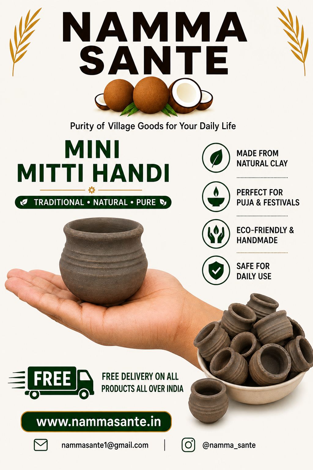 Mini Mitti Handi, Mitti Handi, Mannina Handi, Matichi Handi, Mannu Handi