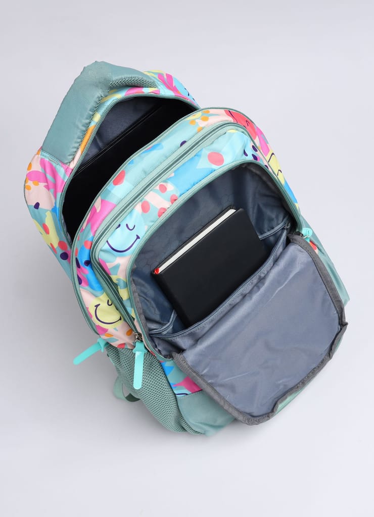 PB Pearlbags Polyester Water Resistant Casual Backpack With Laptop Sleeve For School For Boys and Girls