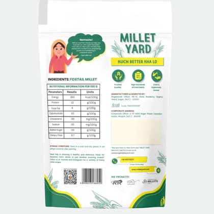 Millet Yard Millets 1.5 kg Natural Grains Combo Pack of 3 | Foxtail 500g, Kodo 500g, Little 500g | Nutrient Powerhouse, High Protein & 100% More Fibre Mixed Millet (1.5 kg, Pack of 3) Millet Yard Millets 1.5 kg Natural Grains Combo Pack of 3 | Foxtail 500g, Kodo 500g, Little 500g | Nutrient Powerhouse, High Protein & 100% More Fibre Mixed Millet (1.5 kg, Pack of 3)