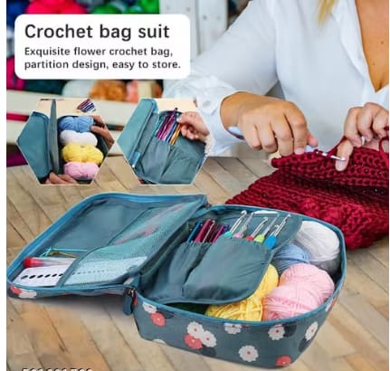 58PCS Crochet Kit Beginners Crochet Set with Crochet , Portable Crochet Hook Set Crochet Hooks Ergonomic Soft Grip Lace Crochet Hooks Travel Crochet Hook Case Full Knitting Crochet Supplies