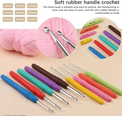 58PCS Crochet Kit Beginners Crochet Set with Crochet , Portable Crochet Hook Set Crochet Hooks Ergonomic Soft Grip Lace Crochet Hooks Travel Crochet Hook Case Full Knitting Crochet Supplies