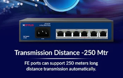 CP PLUS 4 Port PoE Switch CP-UNW-HPU4H2-48