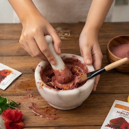 Shushraj Jaivik Buy 2 Get 1 Free Herbal Hair & Skin Care Kit: Hibiscus Powder, Orange Peel Powder + Free Multani Mitti (80g Each)