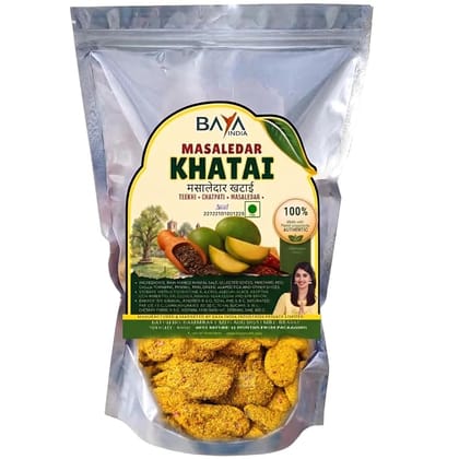 Masala Khatai | Daal Khatai | Amchur/Kairi/Chatpata Masala Mix khatta/Spicy Dry Mango Pieces Pickles | Desi Khatai | Dal Ki Khatai | 400g | Baya India