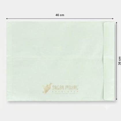 Premium 18 x 14 Inch Green Cloth Lined Envelopes - 100 GSM (Super Large, Pack of 100) | Tear-Resistant Secure Mailing for Legal Documents, X-Rays & Artwork