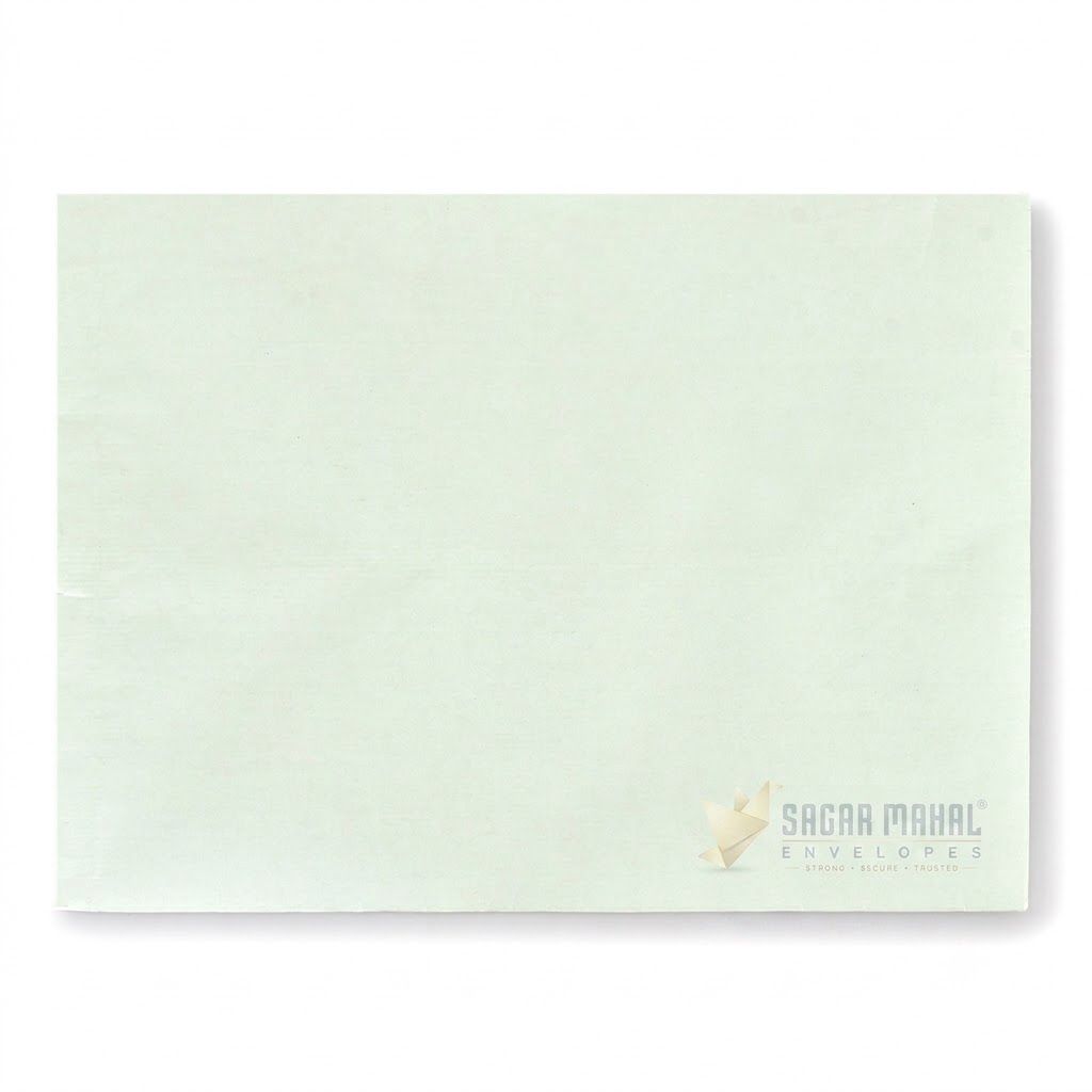 Sagar Sales Premium 10 x 14 Inch Green Cloth Lined Envelopes - 100 GSM (Fine Quality, Pack of 100) | Tear-Resistant Secure Mailers for A4/B4 Documents, Certificates & Catalogs