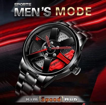 Automotive Theme Luxury Stainless Steel Analog Wristwatch for Car Enthusiasts car wheel rim disine Automotive Theme Luxury Stainless Steel Analog Wristwatch for Car Enthusiasts car wheel rim disine