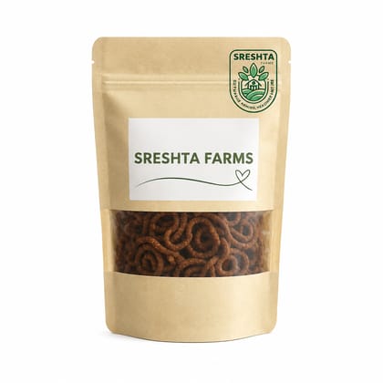 Sreshta Farms Ragi Murukulu | Ragi Murukku | Crispy & Crunchy Traditional Indian Snack