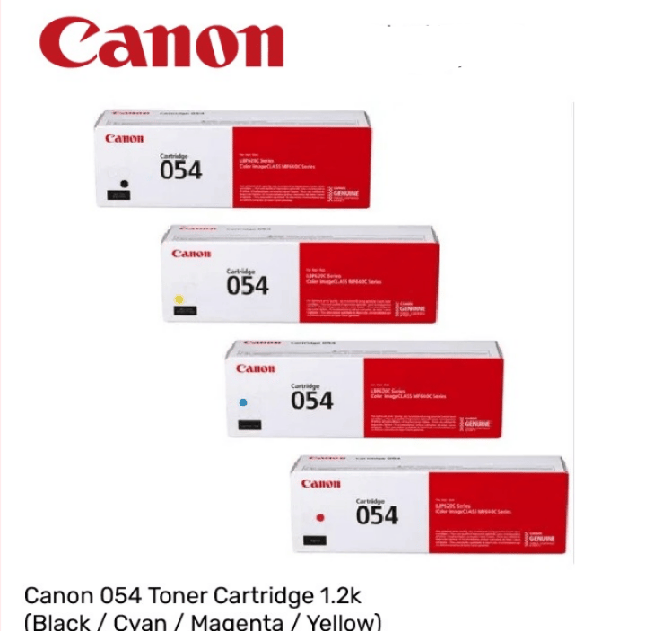 Canon 054 CMYK Toner Cartridge CYMK Set Compatible with Canon Color imageCLASS LBP622Cdw, MF641Cw, MF642Cdw & MF644Cdw Printers