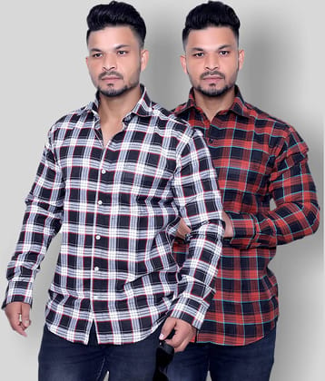 Aish N Ridh - Multicolor Cotton Regular Fit Men's Casual Shirt (Pack of 2 )