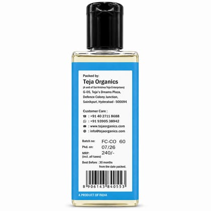 Fractionated Coconut Oil | Cold-pressed Unrefined | Ultra-light, Odourless, Non-greasy texture |  Skin/Hair/Nails/Care