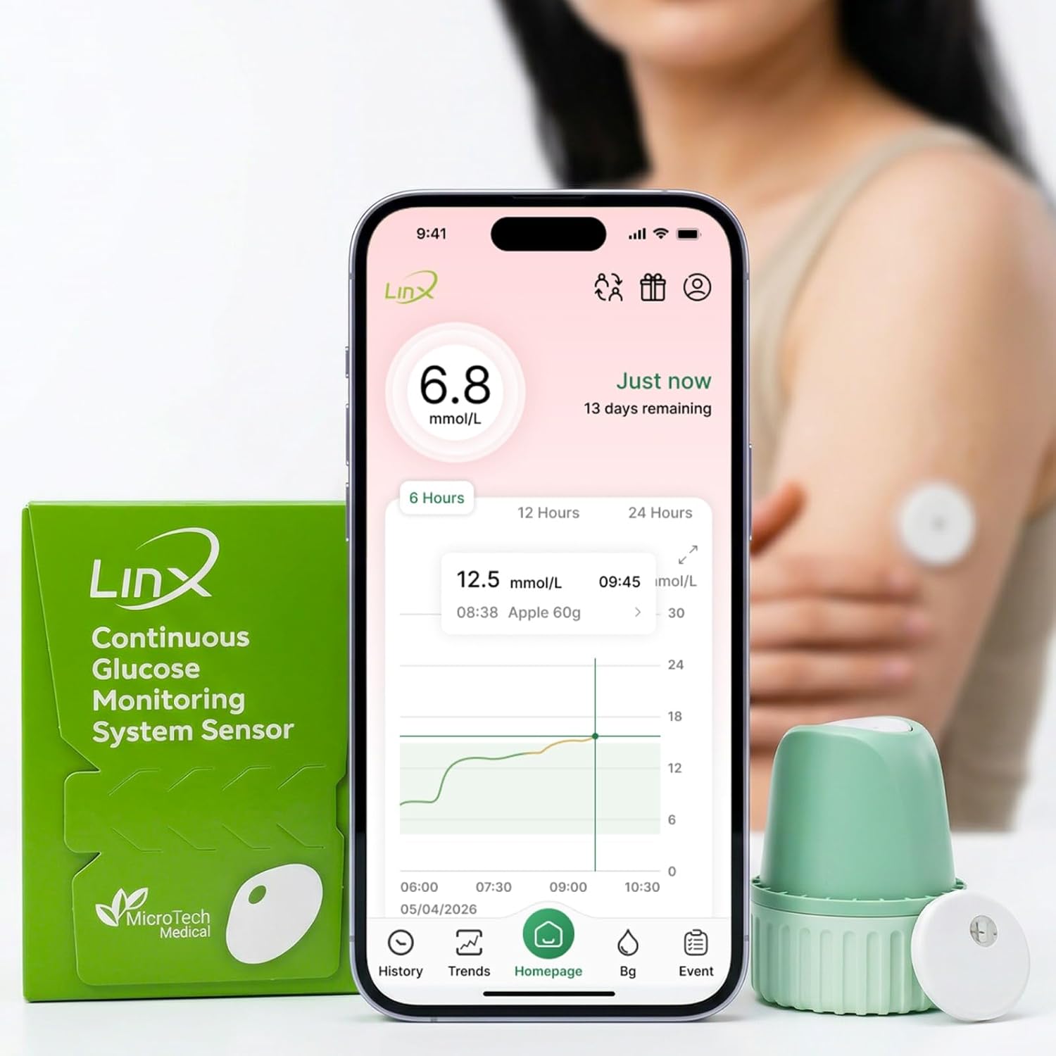 LinX CGM Smart Continous Glucose Monitoring