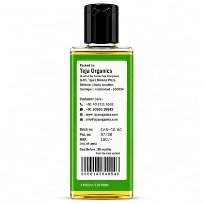 Pure Castor Oil | Cold-pressed Unrefined | Skin and Hair Care | Anti-Fungal | Anti-Bacterial Nourishes Skin, Promotes abundant Hair Growth Full of Vitamin E |