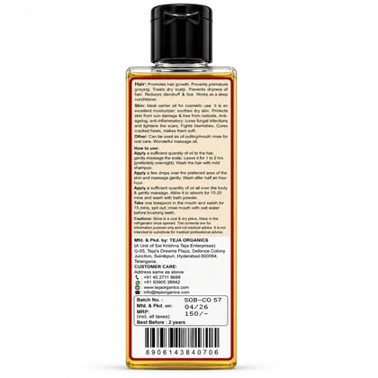 Sesame Oil | Pure Cold-pressed & Unrefined | Skin & Hair Care