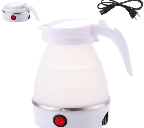 Travel Kettle Electric Small Foldable Portable Kettle,Silicone Collapsible Heating Water Boiler Tea Pot for Camping,Easy for Storage with Separable Power Cord Multie Color - Electricals | Buy online on ZillyBuy