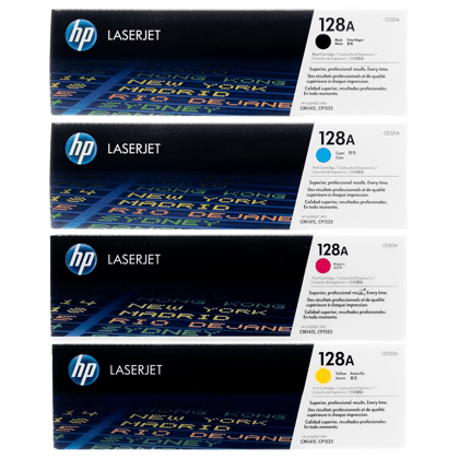 HP 128A CMYK Toner Cartridge Set for HP Color LaserJet Pro CP1525nw, CM1415fnw Printers