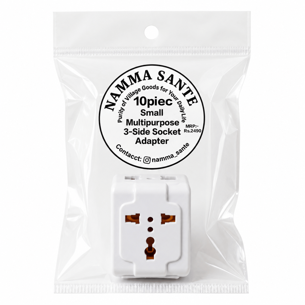 Small Multipurpose 3-Side Socket Adapter | Small 3-Side Universal Socket Adapter | Mini Multipurpose Socket Adapter | 3-Way Socket Adapter | Universal Multi Plug Adapter - Hardware, Tools and Home Safety | Buy online on ZillyBuy