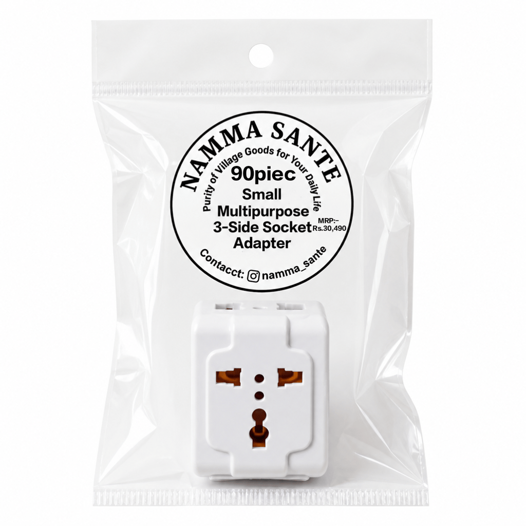 Small Multipurpose 3-Side Socket Adapter | Small 3-Side Universal Socket Adapter | Mini Multipurpose Socket Adapter | 3-Way Socket Adapter | Universal Multi Plug Adapter - Hardware, Tools and Home Safety | Buy online on ZillyBuy