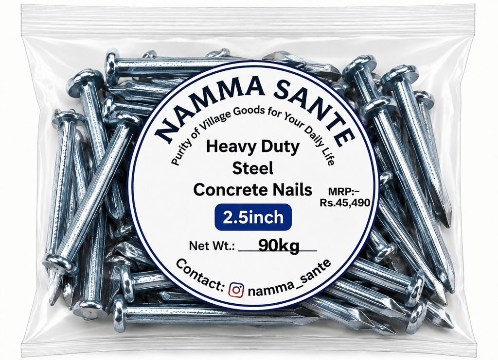 Heavy Duty Steel Concrete Nails 2.5 Inch | Concrete Nails | Steel Nails | Cement Nails | Masonry Nails | Construction Nails - Hardware, Tools and Home Safety | Buy online on ZillyBuy