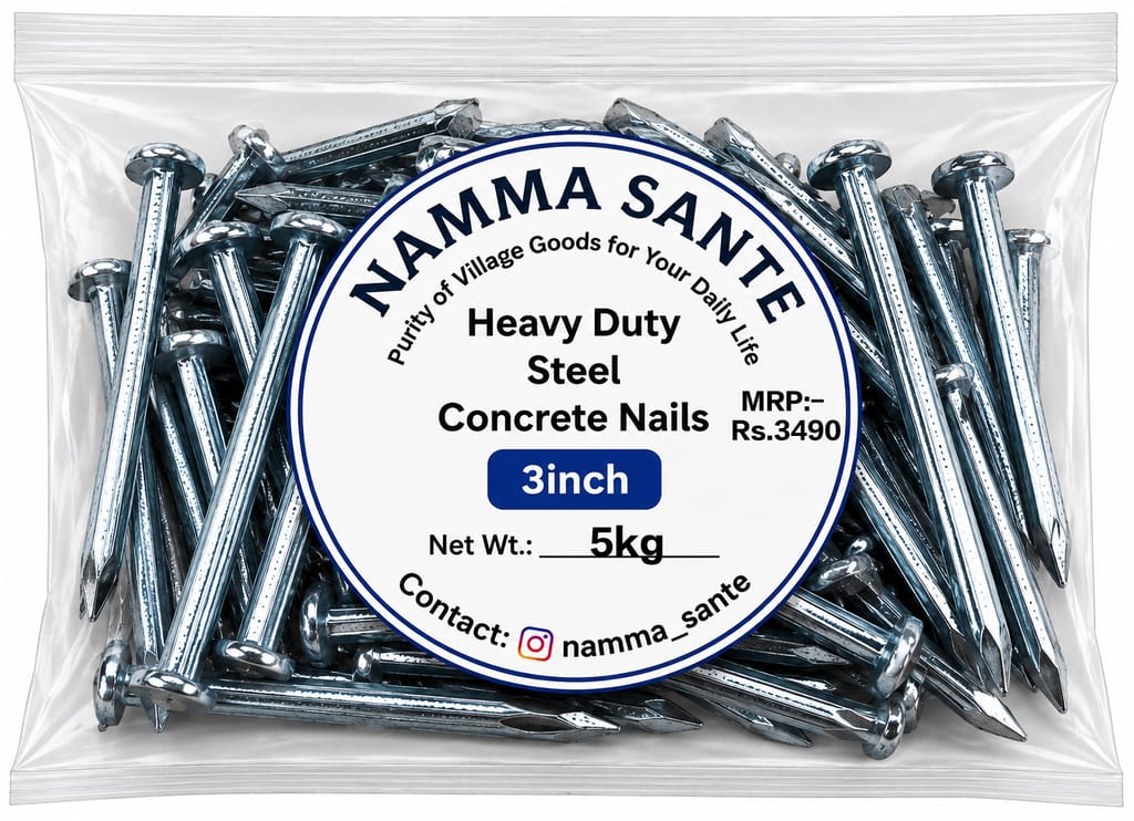 Heavy Duty Steel Concrete Nails 3 Inch | Concrete Nails | Steel Nails | Cement Nails | Masonry Nails - Hardware, Tools and Home Safety | Buy online on ZillyBuy