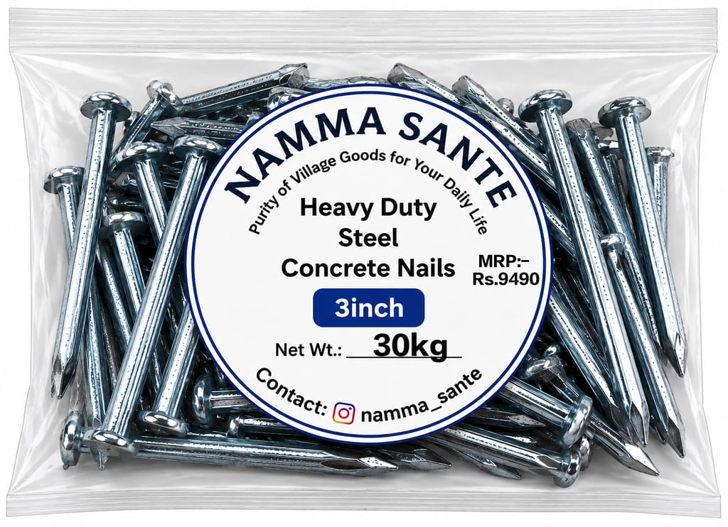 Heavy Duty Steel Concrete Nails 3 Inch | Concrete Nails | Steel Nails | Cement Nails | Masonry Nails - Hardware, Tools and Home Safety | Buy online on ZillyBuy