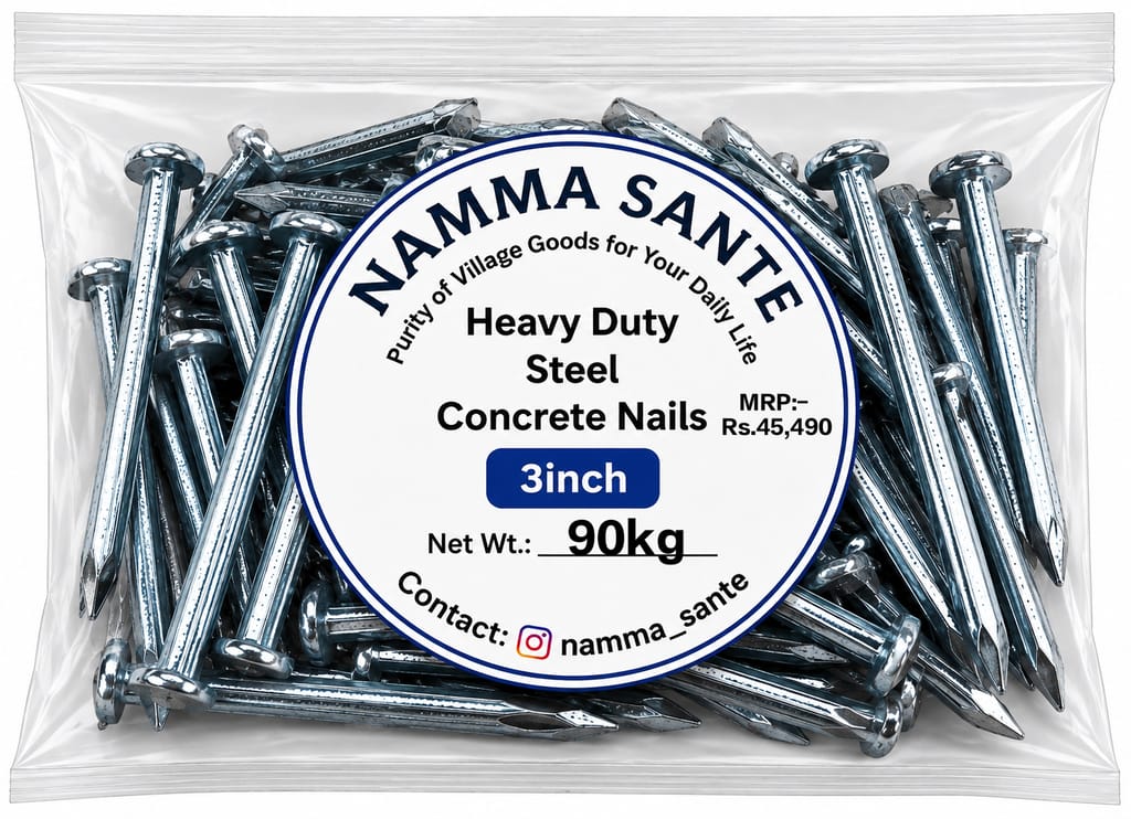 Heavy Duty Steel Concrete Nails 3 Inch | Concrete Nails | Steel Nails | Cement Nails | Masonry Nails - Hardware, Tools and Home Safety | Buy online on ZillyBuy