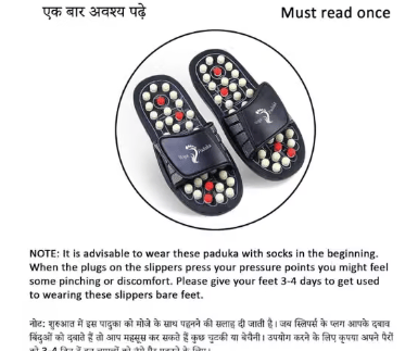 Eastern Club Yoga Paduka Manual Acupressure Foot Relaxer/Foot Massager Slipper/Spring Acupressure Magnetic Therapy Sandals/Rotating Acupressure Foot Slippers for Men & Women