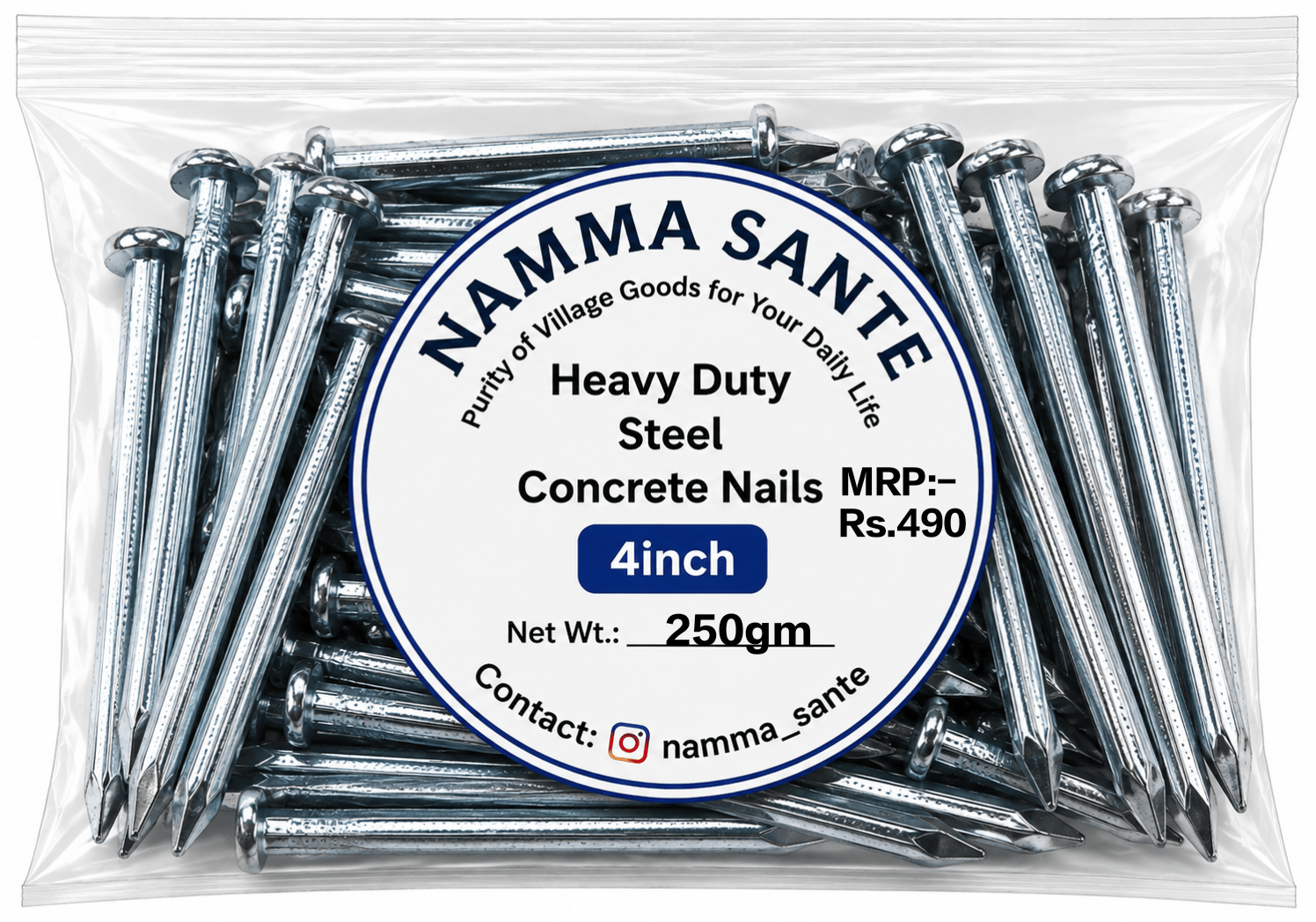 Heavy Duty Steel Concrete Nails 4 Inch | Concrete Nails | Steel Nails | Cement Nails | Masonry Nails
