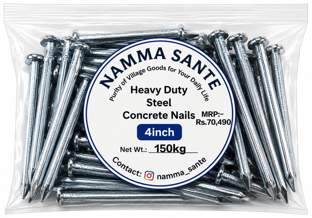 Heavy Duty Steel Concrete Nails 4 Inch | Concrete Nails | Steel Nails | Cement Nails | Masonry Nails - Hardware, Tools and Home Safety | Buy online on ZillyBuy