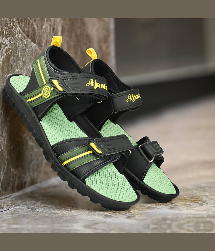 Ajanta - Black Men's Floater Sandals