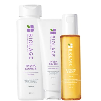 Biolage Hydrasource (shampoo+conditioner+serum) Combo Pack of 3