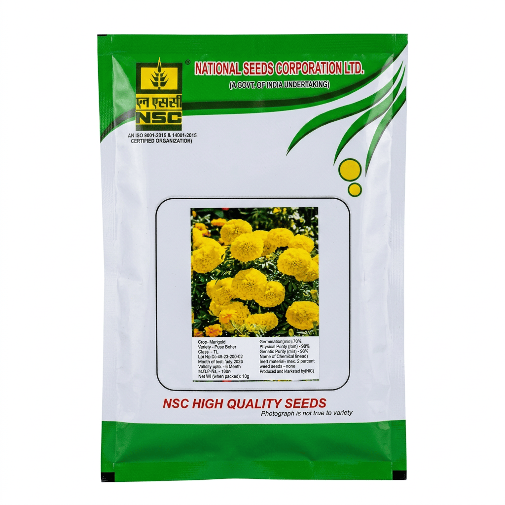 NSC MARIGOLD VARIETY-PUSA BAHAR T/L -10GM PACKING FLOWER SEEDS